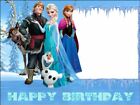  Frozen frame with your photo cake topper  -Icing or Wafer Paper 