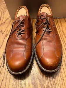 ECCO Leather Golf Cleats Men's Size EU 43 (US 9-9.5) Brown Shoes - Picture 1 of 15