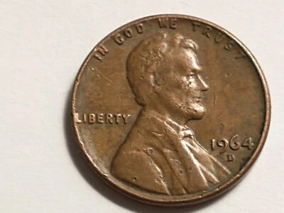 1964 D Lincoln Penny - Errors On Top Rim, "L" In Liberty On Edge, & More. RARE - Image 1 of 4