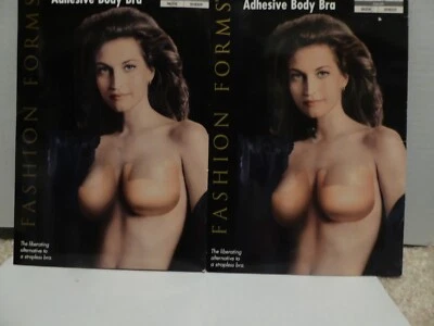2 paquetes de sujetadores corporales adhesivos con formas de moda talla D copa liberadora desnuda Foto 1 de 2