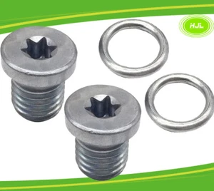 2 PCS Engine Oil Drain Plug Screw M14x1.5 N91167901 for Audi PORSCHE VW - Picture 1 of 5