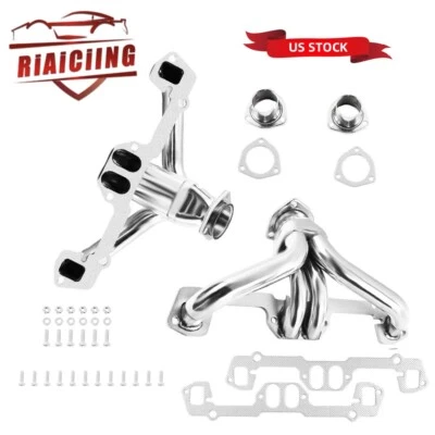 Cabezales cortos para Dodge Chrysler Plymouth bloque pequeño 273-360 5,2 5,6 acero inoxidable Foto 1 de 4