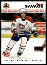 2001-02 Pacific Adrenaline PREMIERE DATE /62 Brian Savage Montreal Canadiens