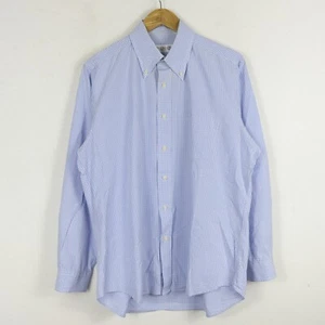 Shirt Balmain Size 42 Man Logo Comfortable Cotton Practical Solid Colour Blue - Picture 1 of 5