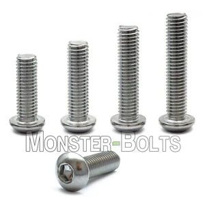 M10 Stainless Steel Button Head Socket Cap Screws A2, Metric ISO 7380 1.5 Coarse - Picture 1 of 22