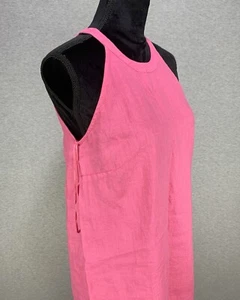 C&C CALIFORNIA Linen Sleeveless A-Line Tank Dress Size Small Classic Pink Flowy - Picture 1 of 9