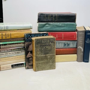 World literature classics book lot of 23 Vintage Shakespeare Homeschool Thoreau - Bild 1 von 20