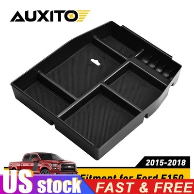 Bandeja organizadora negra reposabrazos consola central Ford F-150 2015-2018 Foto 1 de 4