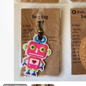 Travel Luggage Tag Robot School Name ID Tag New - Picture 1 of 1