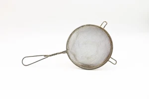 Vintage . Metal Loop Handle Colander Strainer Sieve Industrial Kitchen + - Picture 1 of 10