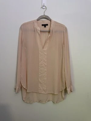 Banana Republic Women’s 100% Silk Popover Blouse Shirt Top Light Pink Size M - Image 1 of 4