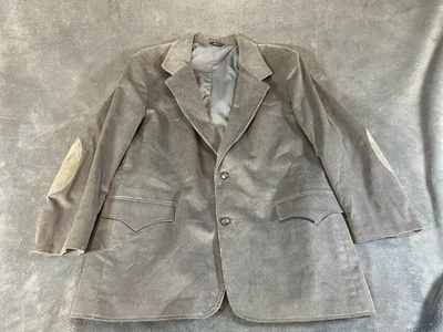 Vintage Pioneer Wear Jacket Mens 46 XL Grey Corduroy Western Blazer USA 70s - Image 1 of 4