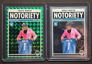 2025 Panini Mosaic Travis Hunter RC Notoriety #12 Mosaic Green Prizm/Base Lot(2) - Bild 1 von 3