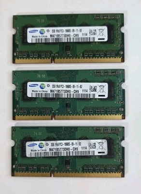 Samsung 6GB (2GBx3) 1Rx8 PC3-10600S-09-11-B2 Memory M471B5773DH0-CH9 - Image 1 of 3