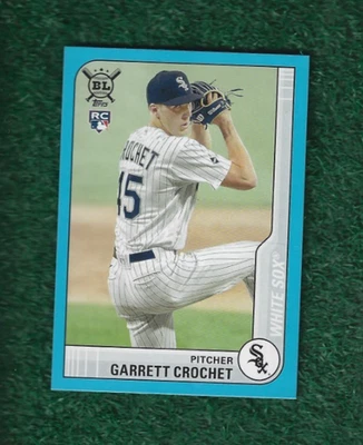 GARRETT CROCHET - 2021 TOPPS BIG LEAGUE ELECTRIC BLUE PARALLEL ROOKIE CARD # 195 - Image 1 of 2