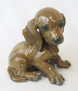 Vintage Rosenthal Germany Karner Porcelain Sitting Dachshund Puppy Dog Figurine - Picture 1 of 8