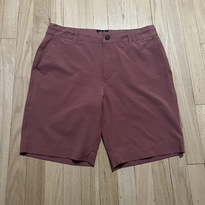 Pantalones Cortos Faherty Todo el Día Para Hombre Talla 31 Rojo Cremallera Bolsillo Ligero Exterior Preppy Causal Foto 1 de 4