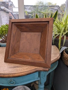Cuenco cuadrado de madera Art Deco vintage de roble 29 cm x 29 cm 1,590 kg - Imagen 1 de 13
