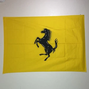 Ferrari Yellow Prancing Horse Flag 58 x 36”  Official Licensed Cavallino - Picture 1 of 9