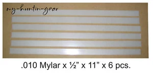 Mylar Reeds for Duck Goose Turkey Deer Calls .010 x 1/2" x 11" 6 Qty DIY - Picture 1 of 1