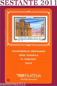 TESSERA FILATELICA FRANCOBOLLO ORDINARIO IL TURISMO LECCE 1999 B16 - Picture 1 of 1