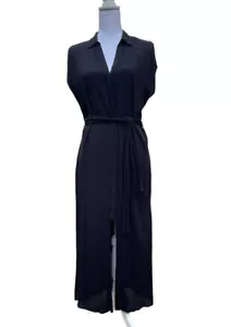 Abito da camicia Zara Basic Midi nero taglia small - Foto 1 di 6
