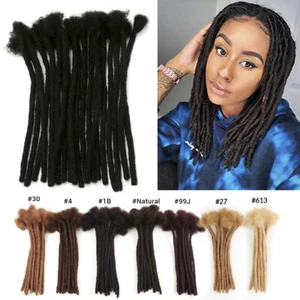 100 % Echthaar Dreadlocks Haarverlängerungen handgefertigte gehäkelte Locs Twist Afro kinky - Bild 1 von 60