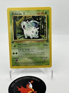 Pokémon Card Nidoran 57/64 1st Edition Jungle NM-Mint - Picture 1 of 10