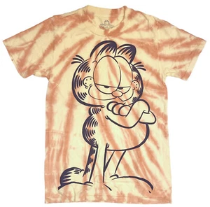 Neff Garfield Herren-T-Shirt orange/gelbe Krawatte gefärbt neu - Bild 1 von 3