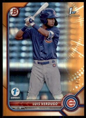 Luis Verdugo 2022 Bowman 1st Edition Rookie Orange Foil First Card /25 #BPPF-147 - Image 1 of 2