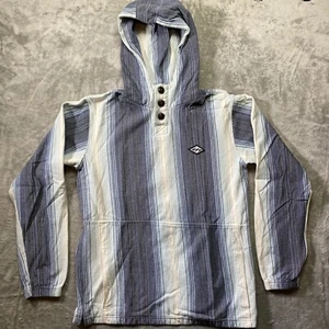 Billabong Boys XL Blue Stripped Rancho Pullover Long Sleeve Hoodie Sweatshirt - Picture 1 of 7