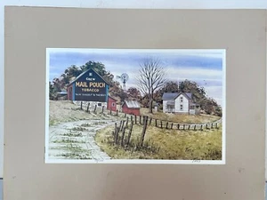 SIGNED RURAL WINTER LTD ED NUMBERED CHEW MAIL TOBACCO BARN ART PRINT DON FUSCO - Picture 1 of 6