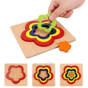 Educational Learning Toys Wooden Puzzle for Kids Toddlers Age 2 3 4 5 6 7 Year - Picture 1 of 12