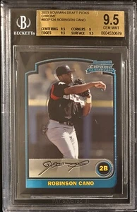 2003 ROBINSON CANO Bowman Chrome Draft BGS 9.5 Gem Mint RC - Picture 1 of 3