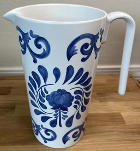 Rachel Ashwell The Prairie 100% Melamine Jug Pitcher Blue Roses - Picture 1 of 9