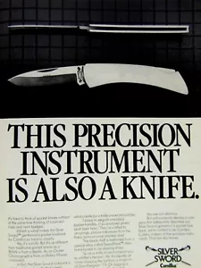 1983 Camillus Silver Sword Knife Vintage Original Print Ad 9 x 11" - Picture 1 of 8
