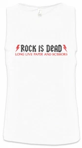 Rock is Dead Long Live I Men Tank Top Fun Scissors Scissor Punk Band DJ Drummer - Picture 1 of 1