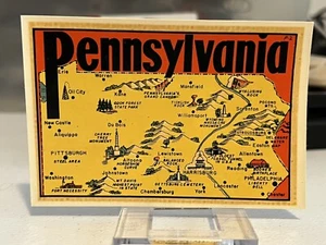 Calcomanía de agua vintage del estado de Pensilvania - Imagen 1 de 1