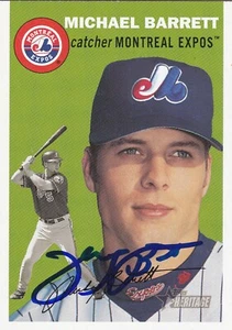 MICHAEL BARRETT MONTREAL EXPOS SIGNED 2003 CARD CHICAGO CUBS BLUE JAYS PADRES - Picture 1 of 1