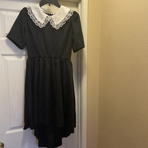 For G and PL Black Dress w/ White Lace Collar Costume Gothic/Wednesday Adams - Picture 1 of 4