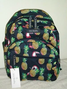 New Vera Bradley Lighten Up Essential Compact Backpack Toucan Party Navy SMALL - Picture 1 of 7