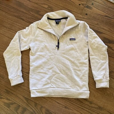 Patagonia Men's Woolie Fleece Pullover Oatmeal Heather 1/2 1/4 Zip Sz Medium M - Image 1 of 4