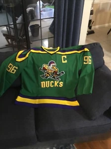 Mighty Ducks Disney Movie Hockey Jersey #96 C. Conway Ice Hockey Stitched XL - Picture 1 of 8