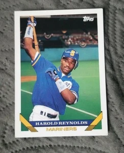 Tarjeta de béisbol Topps #757 1993 de Harold Reynolds - Marineros de Seattle - Imagen 1 de 2