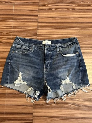 Pantalones cortos de mezclilla desgastados BKE Gabby con hebilla para mujer talla 30 Foto 1 de 4