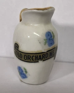 Old Orchard Maine Miniature Porcelain floral pitcher Made in France Vtg MCM - Picture 1 of 5