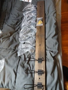 Rustic Coat Rack Wall Mount,10 Hooks,34 Inches Long Coat Hooks Wall Mounted - Picture 1 of 5