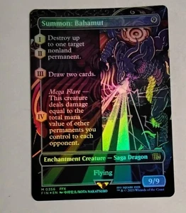 Summon: Bahamut (Borderless) Final Fantasy Foil MTG - Picture 1 of 2