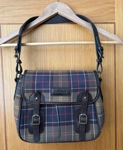 BARBOUR Tartan Tarras Shoulder Bag - Classic -Shoulder Strap Satchel Brown/Multi - Picture 1 of 21