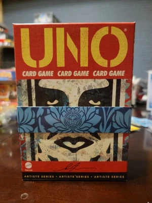 Mattel Creations UNO Artist Shepard Fairey Card Game OBEY UNO CARDS - SOLD OUT - Image 1 of 2
